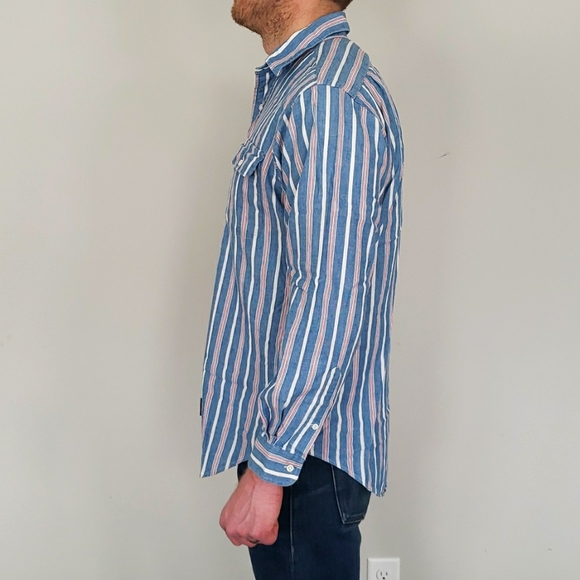 Men's Vintage Polo Country Button Down Shirt - Picture 8 of 9